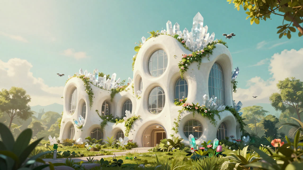 An organically grown studio house surrounded by a hand-tended garden